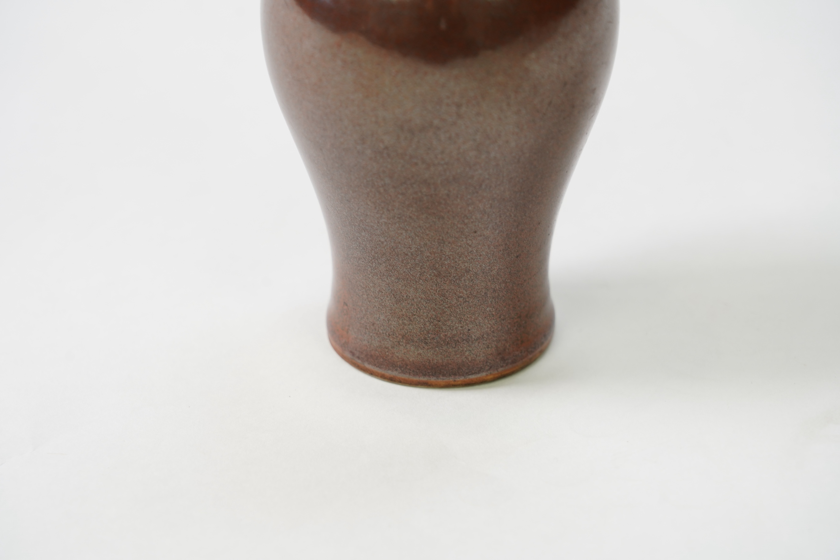 A Chinese metallic brown glazed vase, probably Qing dynasty
